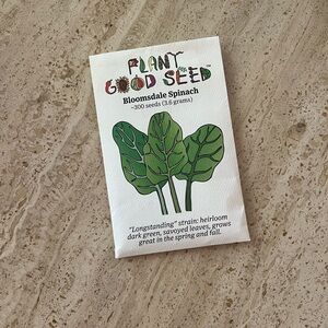 Plant Good Seed Organic Bloomsdale Spinach Seeds